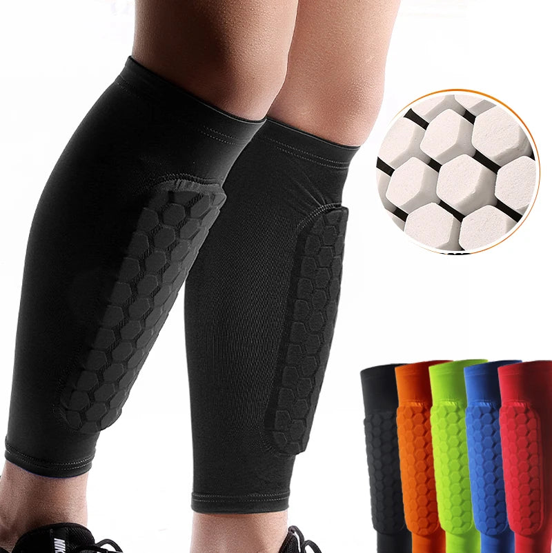 Lightweight Football Shin Guard Sleeve with Impact-Absorbing Foam