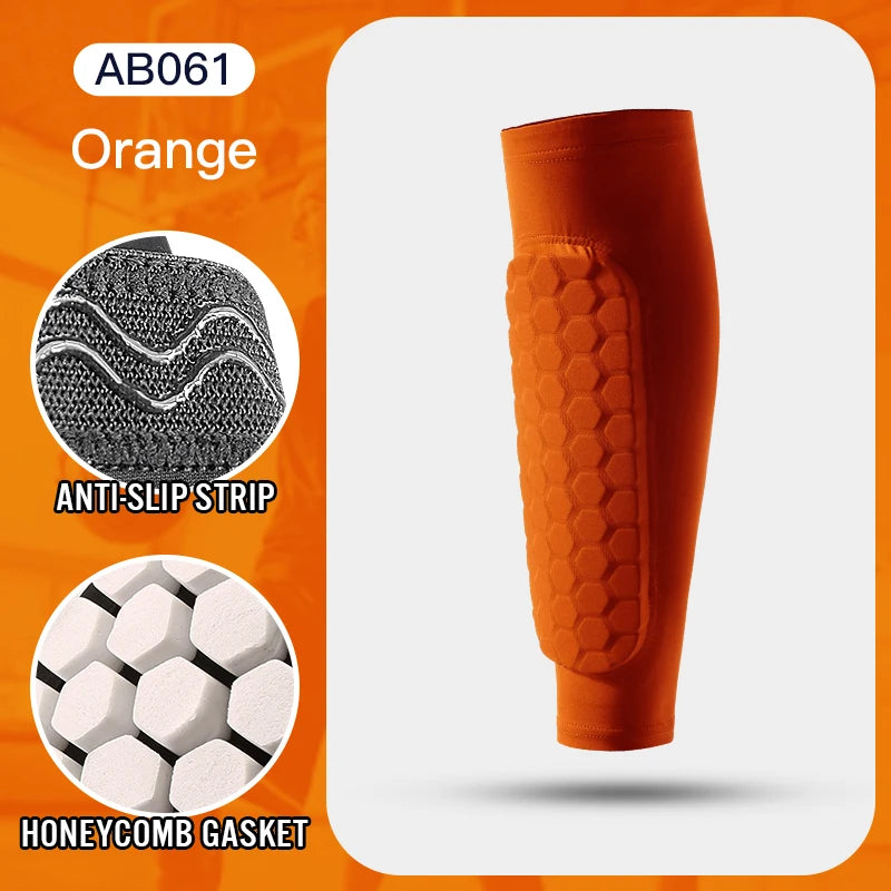 Lightweight Football Shin Guard Sleeve with Impact-Absorbing Foam